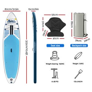 Alternative view of 10.6ft Inflatable Stand Up Paddle Board with Back Rest